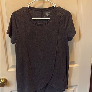 Motherhood Maternity Dark Gray Short Sleeve Nursing Tee